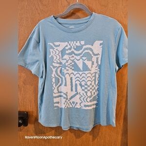 Sonoma Shirt Blue in White Print